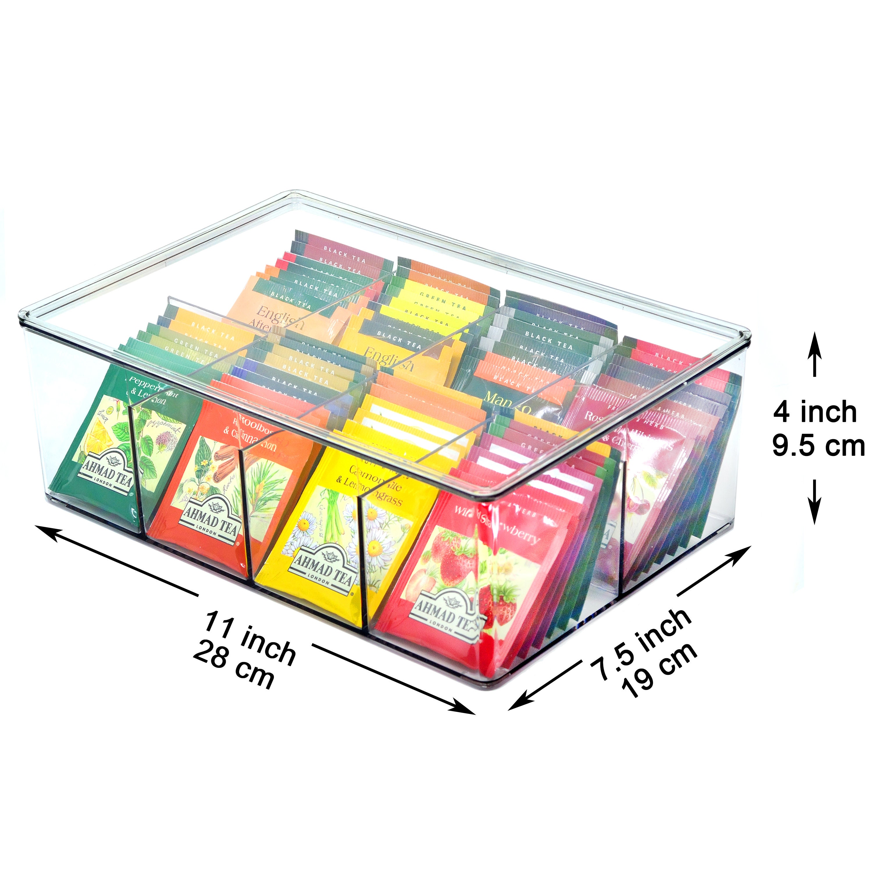  Youngever 8 Pack 4-Compartment Reusable Snack Box Food