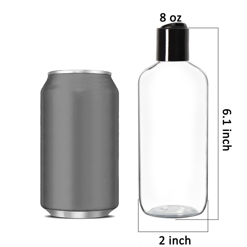 Youngever 10 Pack 8OZ Empty Squeeze Containers with Disc Cap, Plastic Bottles with Disc Top Flip Cap, Refillable Cosmetic Bottles YE392.818 image 2