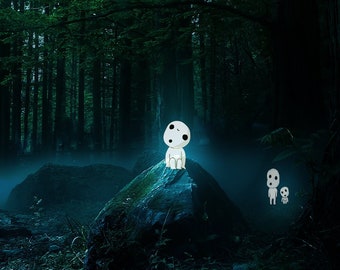 Anime Twitch Overlay animated - animated twitch forest stream - starting soon, be right back and ending