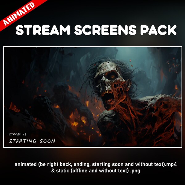 Animated Zombie Stream Overlay - Etsy