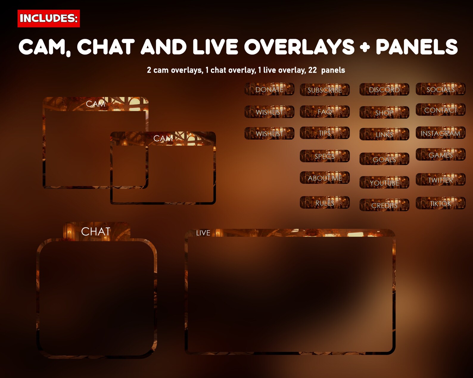 Cozy Medieval Tavern Twitch Overlay Animated Pack - D&d Cute Background ...