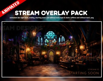 Plant Room Twitch Overlay – Cozy Witchy Anime Stream Pack for Vtuber Setup