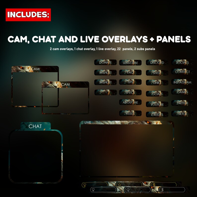 Chimera Twitch Overlay Animated Pack - Mythological Fantasy Forest ...
