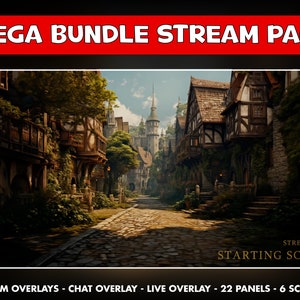 Cozy Medieval Twitch Overlay Animated Pack - Medieval Village Cute ...