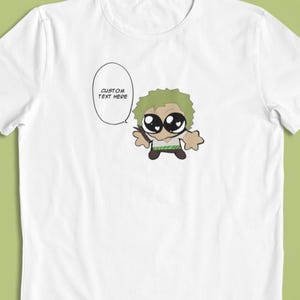 One Piece Chibi: Zoro Roronoa CUSTOM text –  Anime T-Shirt / Hoodie / Sweater | Cute Cool Anime Streetwear | Gift for Him/Her