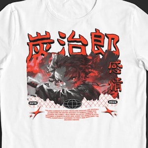 Demon Slayer: Tanjiro Kamado Red Flame –  Anime T-Shirt / Hoodie / Sweater | Cool Anime Streetwear | Gift for Him/Her