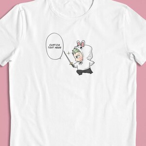 One Piece Chibi: Bunny Zoro Roronoa CUSTOM text –  Anime T-Shirt / Hoodie / Sweater | Cute Cool Anime Streetwear | Gift for Him/Her
