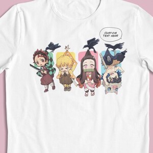 Demon Slayer Chibi: CUSTOM text –  Anime T-Shirt / Hoodie / Sweater | Cool Anime Streetwear | Gift for Him/Her