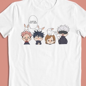 Jujutsu Kaisen Chibi: CUSTOM text –  T-Shirt / Hoodie / Sweater | Cute Anime Streetwear | Gift for Him/Her