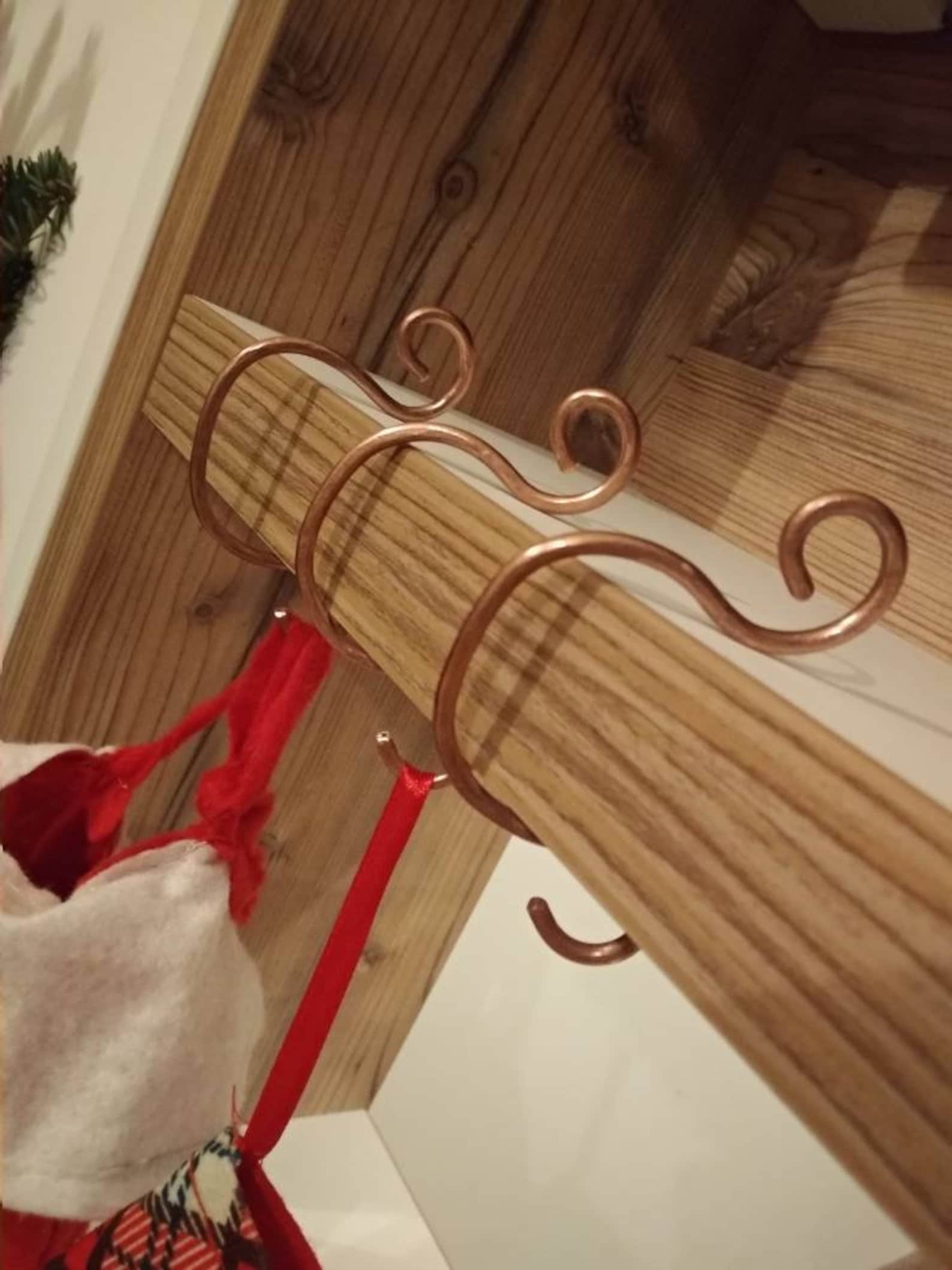 Solid Copper Mantle Stocking Holder Mantle Copper Hook Etsy