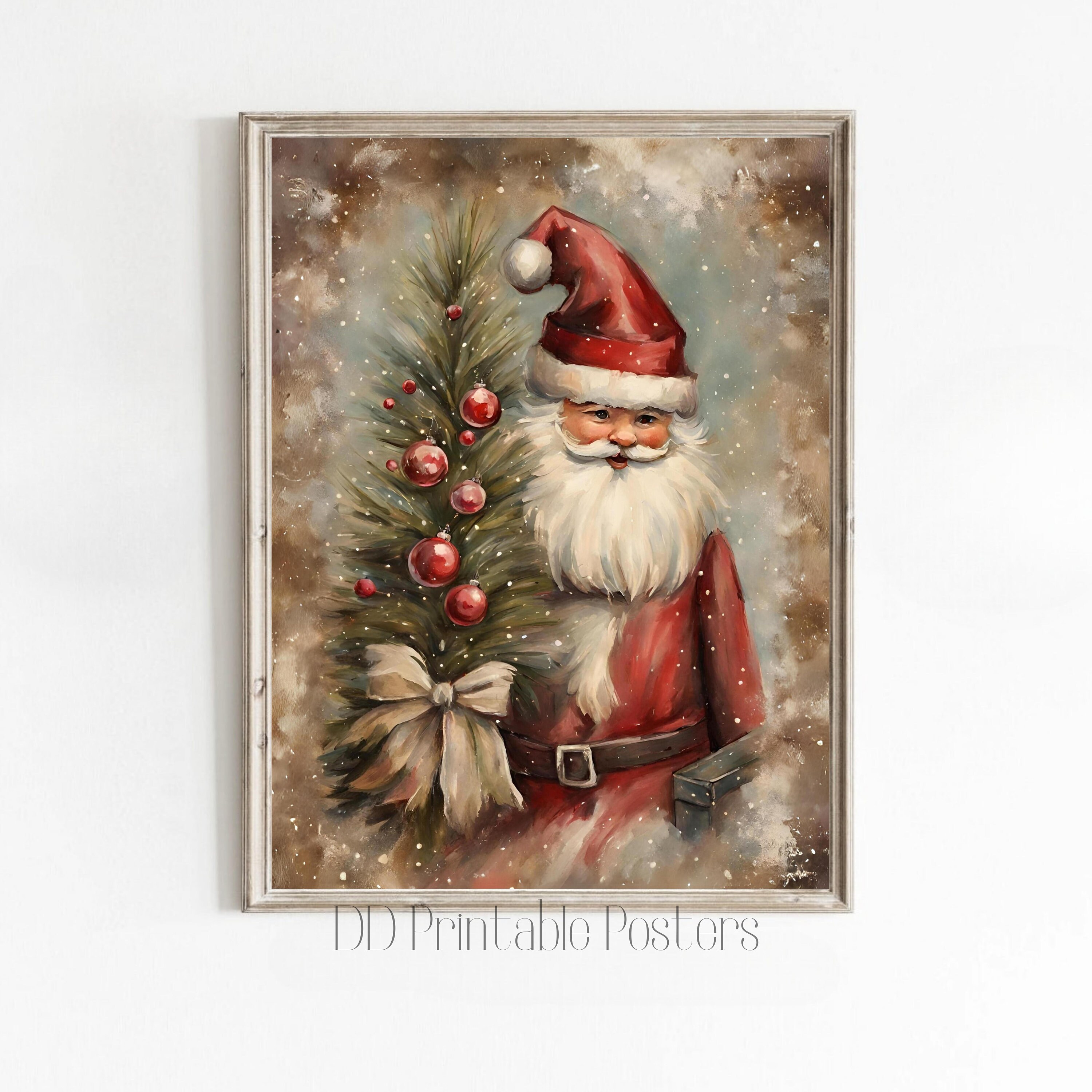 Printable Vintage Christmas Prints Set Of 6 Winter Wall Art Santa printable-vintage-christmas-prints-set-of-6-winter-wall-art-santa