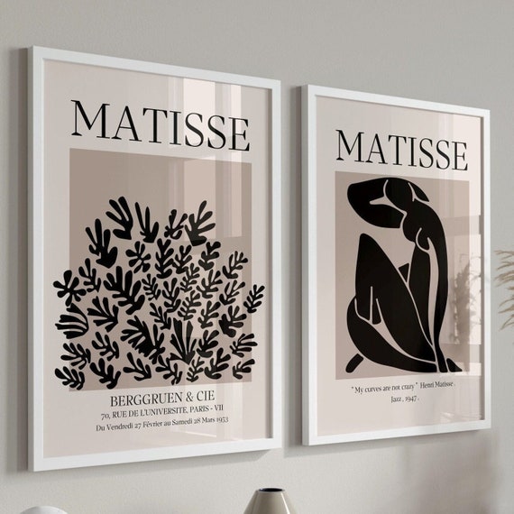 アンリ・マティスのプリント2枚セット：ヴィンテージ美術館ギャラリー