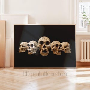 Skull Art Print, Halloween Printable Wall Art, Halloween Decor, Skeleton Print, Halloween Poster, Halloween Print, Halloween Digital Print