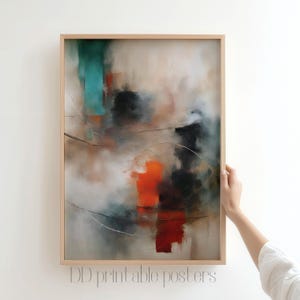 Wabi Sabi Neutral Wall Art, Japandi Abstract Art Print, Terracotta Colours Modern Minimalist Art, Scandinavian Decor, Printable Wall Art