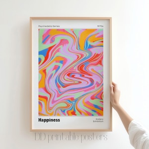 Aura Poster, Retro Gradient Poster, Grainy Gradient, Affirmation Poster, Retro Aura Gradient, Aesthetic Room Decor, Psychedelic Home Decor