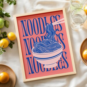 Nudeln Schüssel Print, Ramen druckbare Küchen Poster, Japanisches Essen Küche Wandkunst, moderne Küchenkunst, Nudel Wand-Dekor, Essen Wandkunst