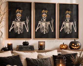 Gothic Skeleton Coffee Print, Funny Dark Kitchen Art Digital Download