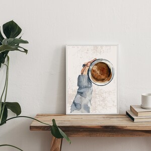 set of 8 kitchen prints, coffee print set, fork spoon... Coffee Print Set, Winter Minimalist Kitchen Art Digital Download - Etsy
