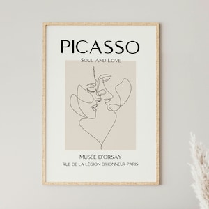 Picasso Print, Soul And Love, Picasso Poster, Minimalistische Linie, One Line Art, Picasso Linie Zeichnung, Sofort Download, Valentinstag Geschenk