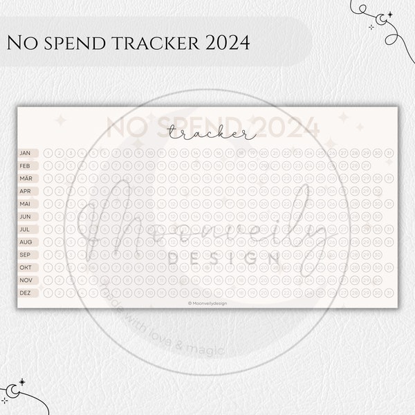 No spend Tracker 2024 | A6 | Budgeting | Budget Planer