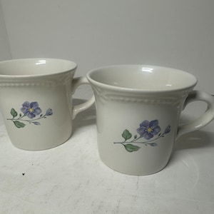 April white Floral Pfaltzgraff set of 2 coffee mugs