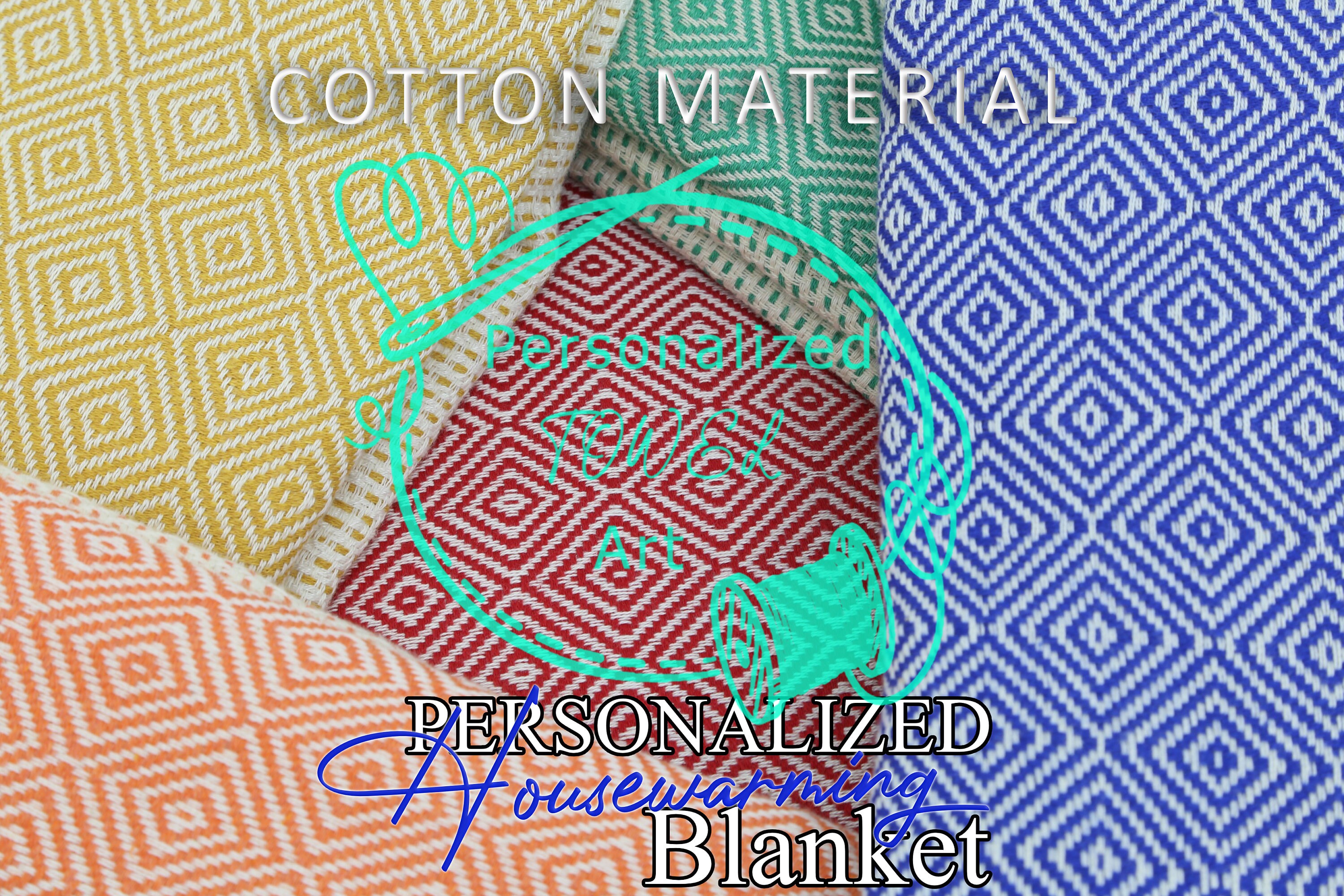 Personalized Blanket, Housewarming Gift, 79x95, Turkish Blanket