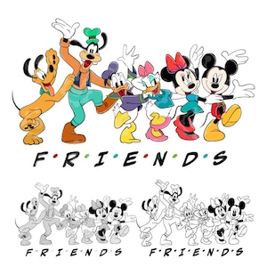 Disney Friends Cartoon Vector Illustration