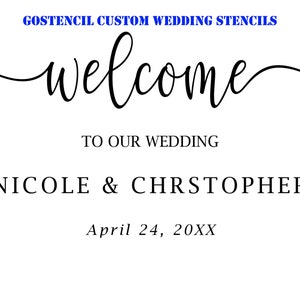 Welcome to our wedding custom stencil        Free wedding ring stencil included!
