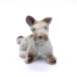 Vintage Miniature Schnauzer Dog Figurine