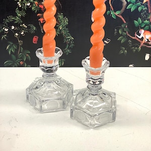 Fostoria Coin Glass Candleholders