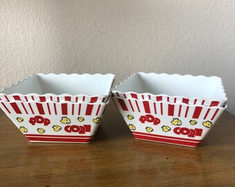 Plastic Popcorn Tub Set of Four