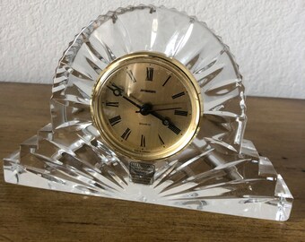 Illusions 24% Full Lead Hand Cut and Hand Blown Crystal Quart Clock