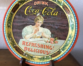 Vintage Coca-Cola Refreshing Delicious Tin Tray