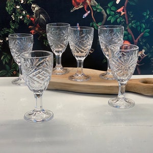 Set of 6 Godinger Dublin Pattern Blown Glass Cordial Glasses - Elegant Glassware Collection - Handcrafted Glassware - Gift Idea