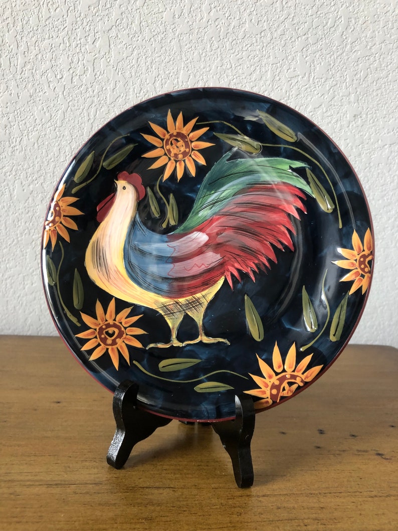 Certified International Susan Winget Rooster Decorative Plate image 6