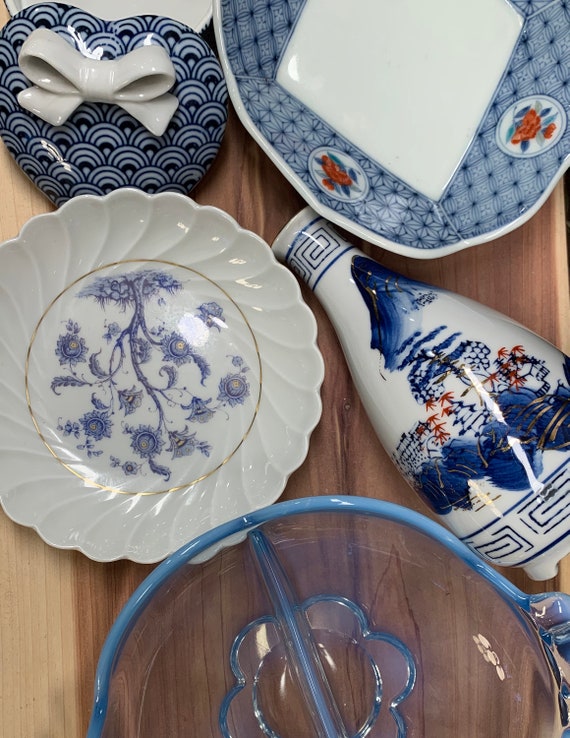 Blue Vintage Gift Set - Haviland Limoges Dish, Du… - image 1