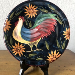 Certified International Susan Winget Rooster Decorative Plate image 1