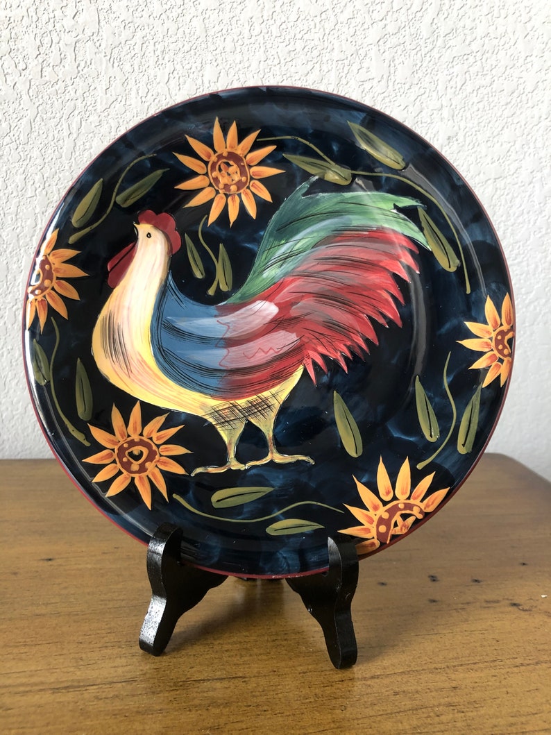 Certified International Susan Winget Rooster Decorative Plate image 1