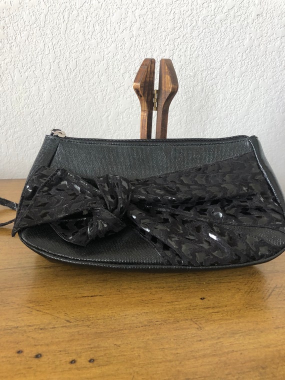 Vintage Sharif 1827 Black Clutch Bag