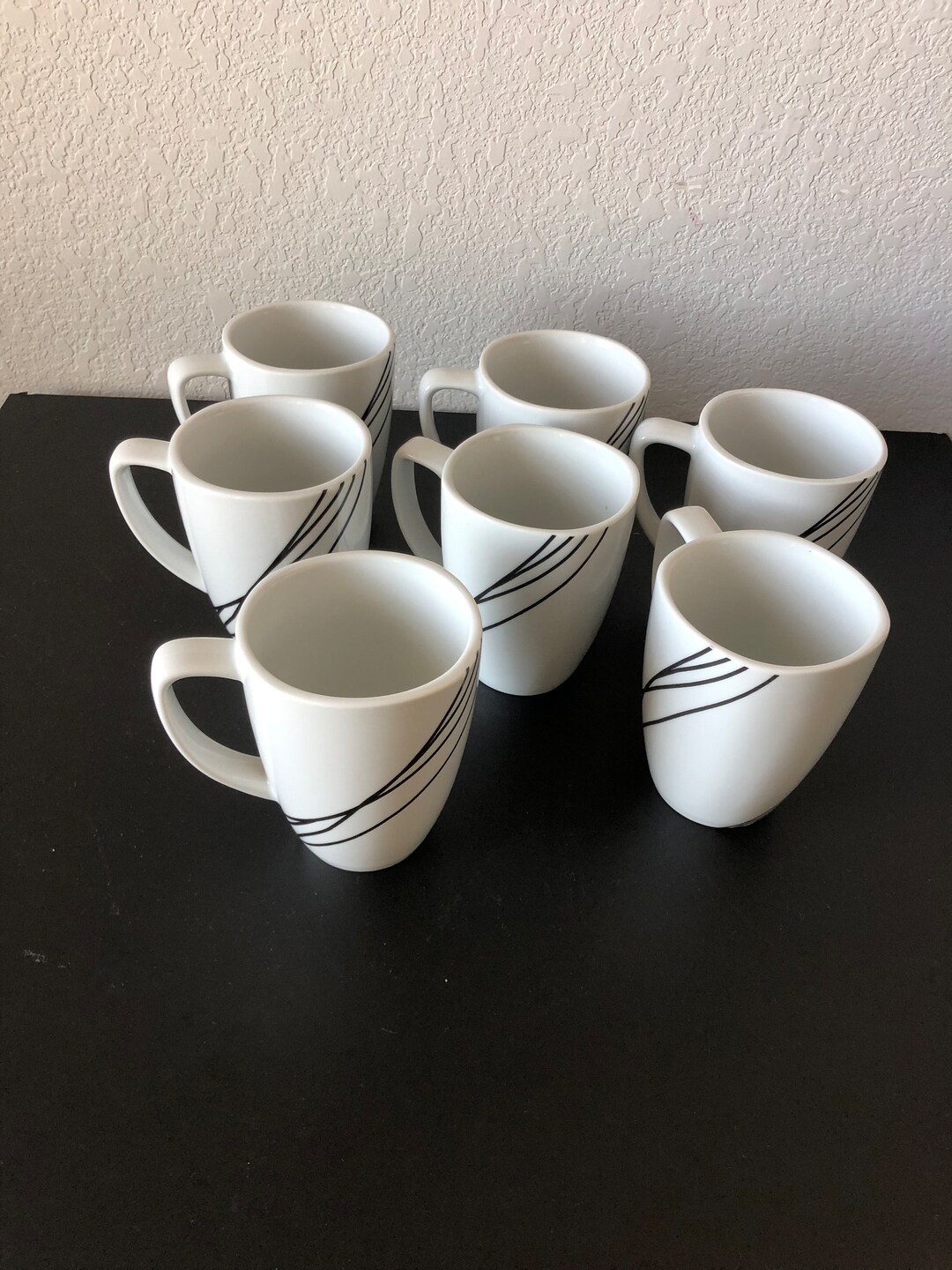 Seven Corelle Coordinates Porcelain Coffee/tea Cups Simple Etsy