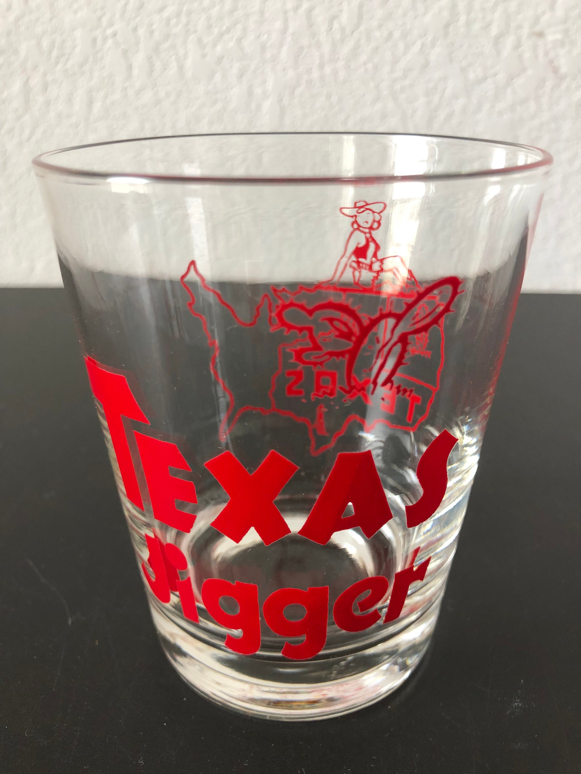 Texas Jigger Twelve Ounce Large Novelty Shot Bar Glass 