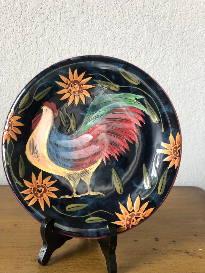 Certified International Susan Winget Rooster Decorative Plate image 4