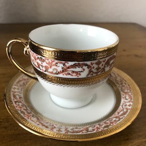 Small Vintage YAMASEN Gold Collection Fine Porcelain 24K Gold Plated Style Tea Cup Japan