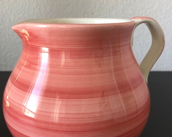 Large Italian Furio Pitcher/ Vintage Coral Furio Pitcher