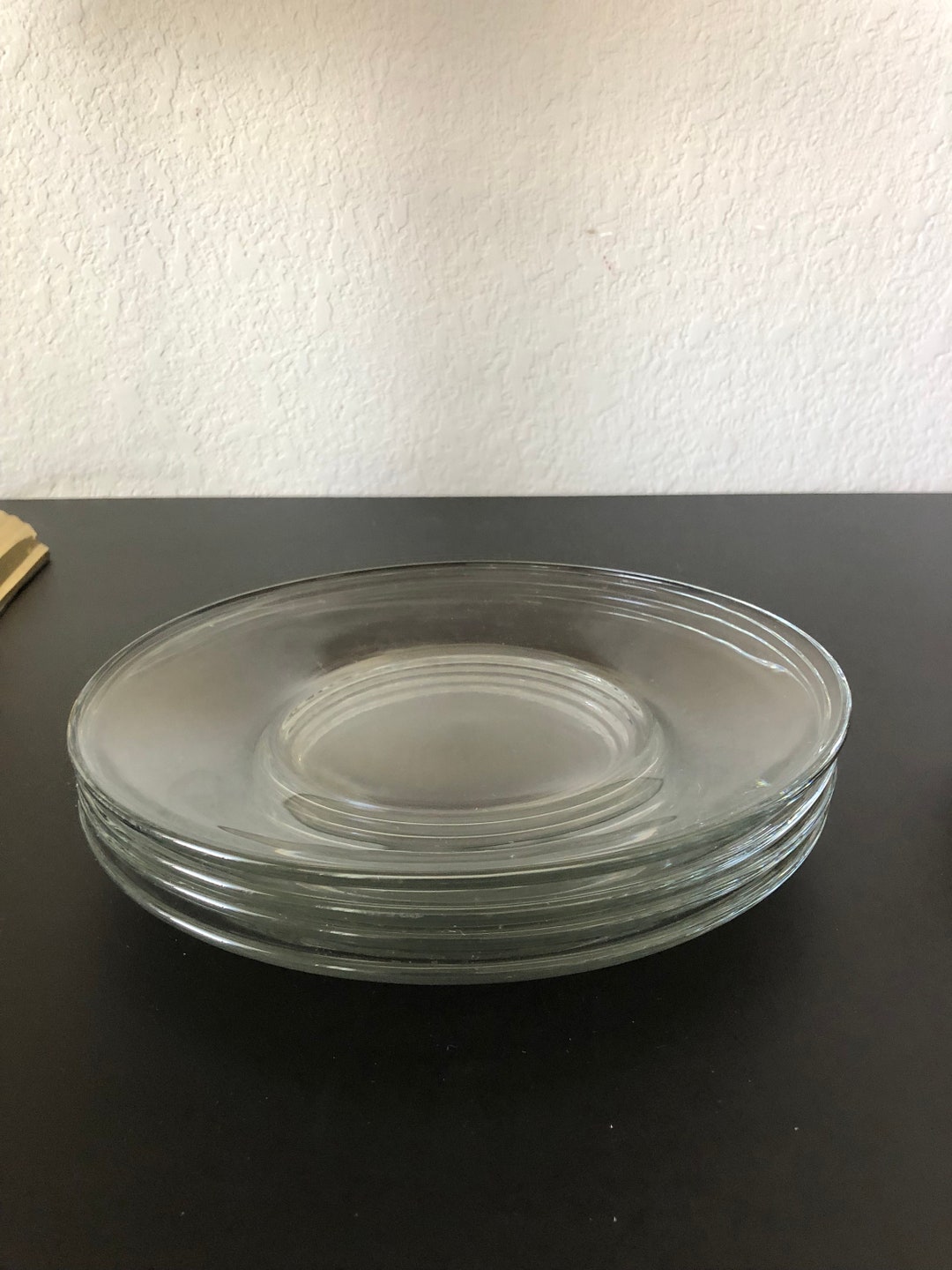 Vintage Clear Glass Dessert/salad 8 Inch Plates Etsy