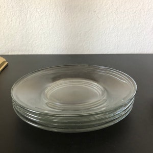 Vintage Clear Glass Dessert/Salad 8 Inch Plates