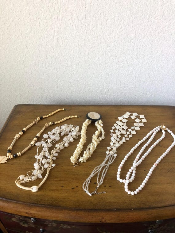 Five assortment beaded necklaces - image 5