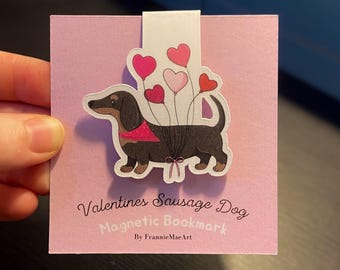 Dackel - magnetisches Lesezeichen | Freundin Geschenk und Dekor | Buchliebhaberin | Hund verschenken