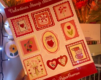 Valentinstag Stempel Aufkleber - wasserfest