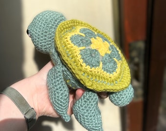 Afrikanische Blumen Schildkröte Häkelanleitung